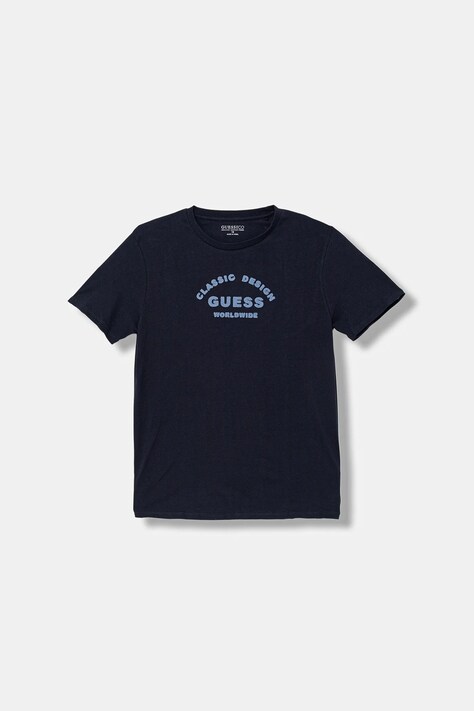 Guess t-shirt bawełniany dziecięcy kolor granatowy z aplikacją L5BI11 I3Z14