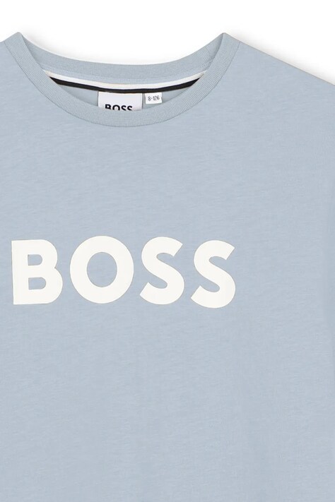 BOSS футболка дитяча бавовняна — AW25-TSB0B2, блакитний — фото 3