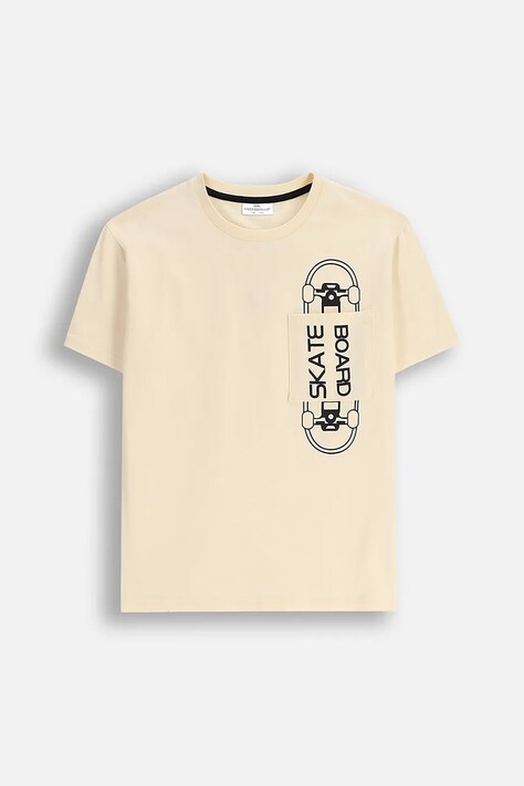 Coccodrillo t-shirt dziecięcy kolor biały z nadrukiem EVERYDAY BOY B