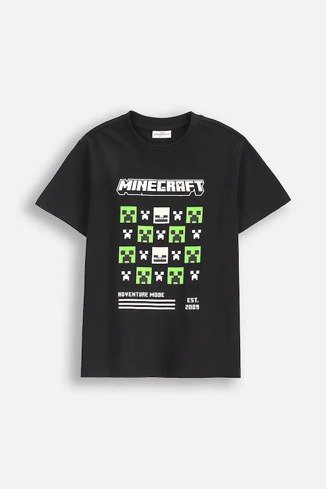 Coccodrillo tricou de bumbac pentru copii culoarea negru, cu imprimeu, LICENCE BOY
