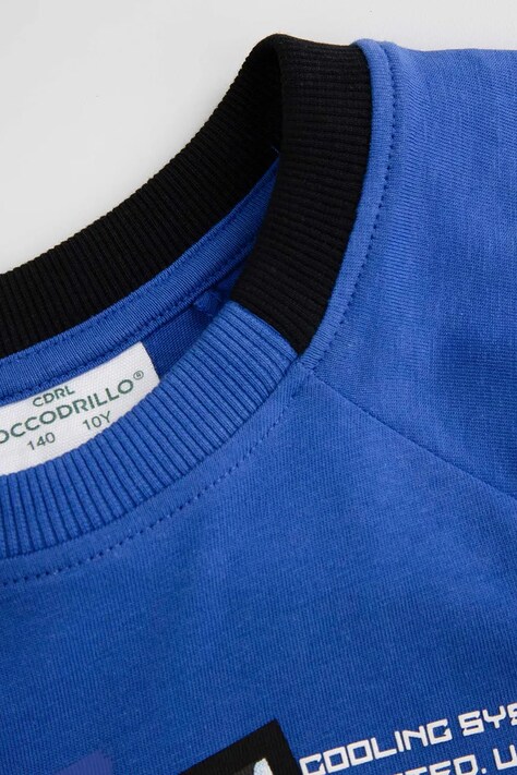 Coccodrillo t-shirt bawełniany dziecięcy kolor niebieski z nadrukiem X-RAY VISION BOY JUNIOR