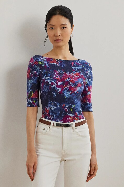 Lauren Ralph Lauren t-shirt damski kolor granatowy 200971065