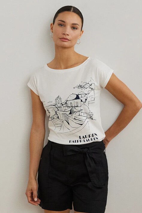 Lauren Ralph Lauren tricou culoarea alb, 200971072