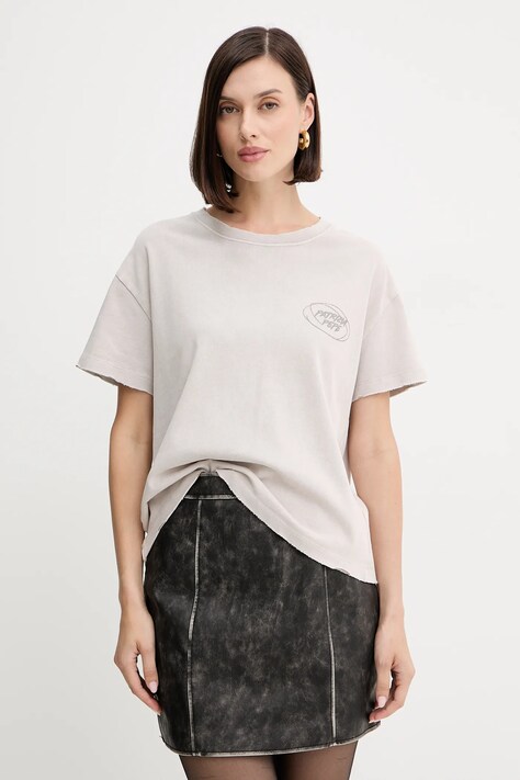 Patrizia Pepe tricou din bumbac culoarea bej, 8M1714 J128