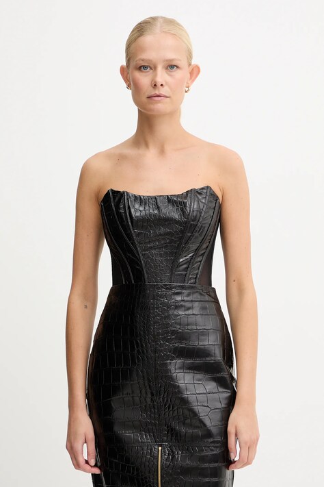 Elisabetta Franchi top damska kolor czarny gładka TO03056E2