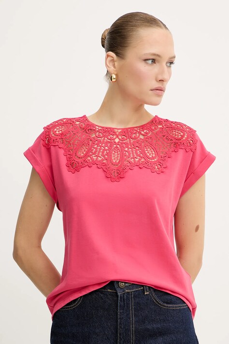 Morgan tricou culoarea roz, DELONA