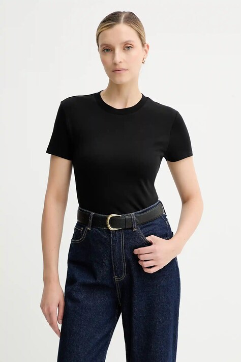 Βαμβακερό μπλουζάκι Calvin Klein χρώμα: μαύρο, LV044C216G
