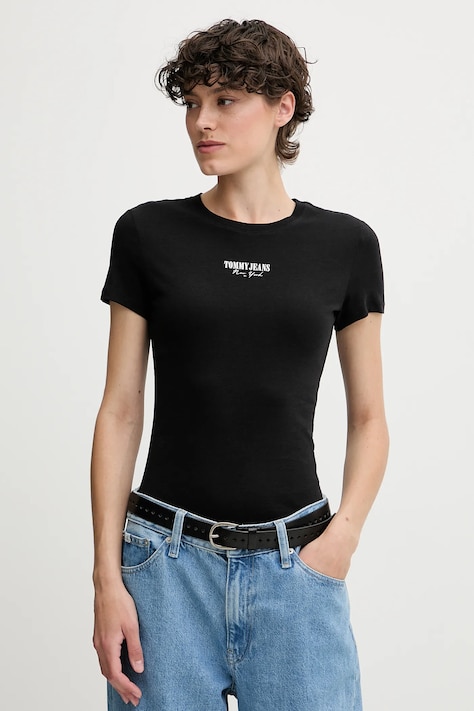 Tommy Jeans tricou culoarea negru, DW0DW20913