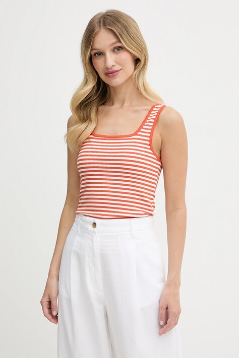 Top Tommy Hilfiger oranžová barva, WW0WW45444