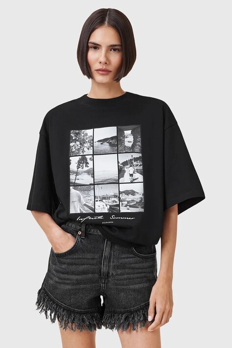 AllSaints t-shirt bawełniany FILM damski kolor czarny W164JC