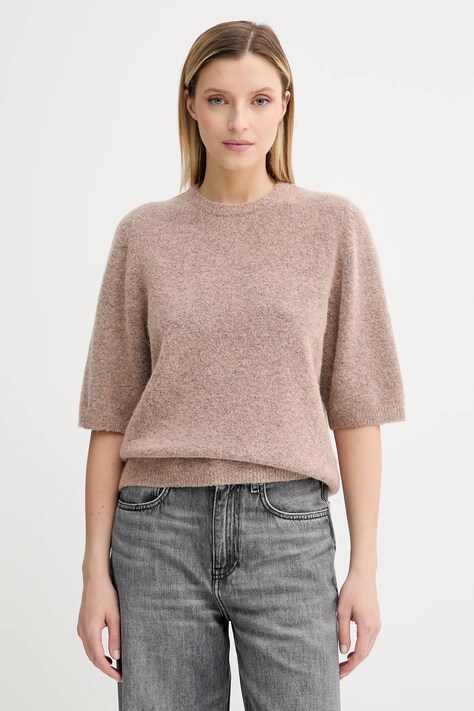 Gestuz sweter wełniany damski kolor pomarańczowy lekki 10909996