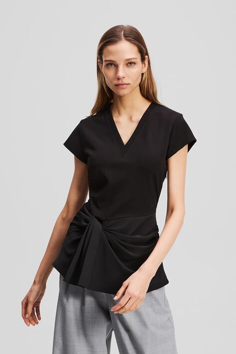 Karl Lagerfeld tricou culoarea negru, A3W17011