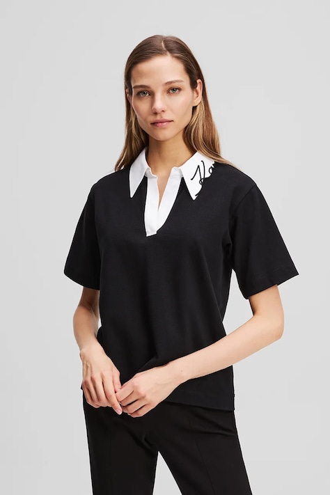 Karl Lagerfeld tricou din bumbac KARL SIGNATURE culoarea negru, A3W17113