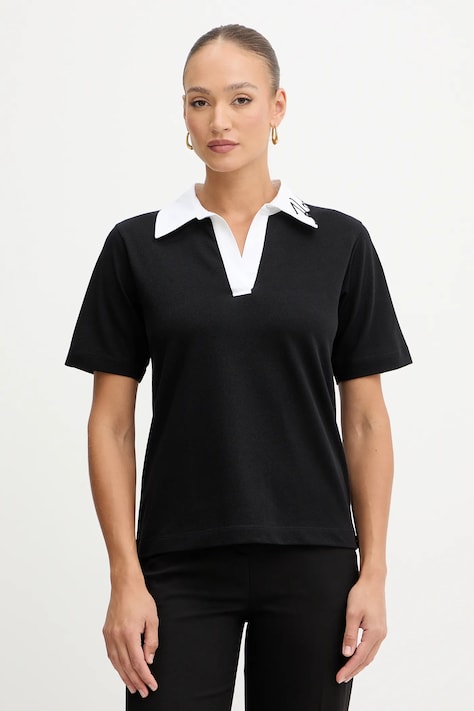 Бавовняна футболка Karl Lagerfeld KARL SIGNATURE колір чорний A3W17113