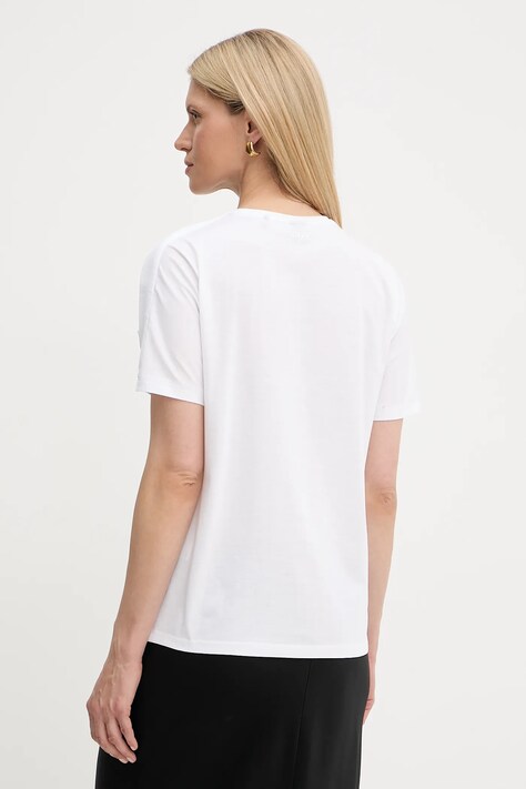 BOSS t-shirt bawełniany damski kolor biały 50545660
