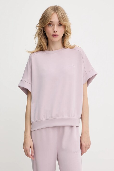 BOSS Orange tricou culoarea violet, 50543499
