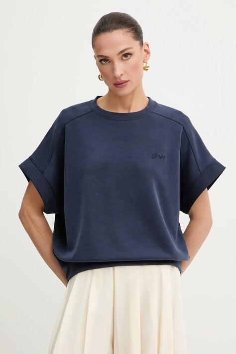 BOSS Orange tricou culoarea bleumarin, 50543499