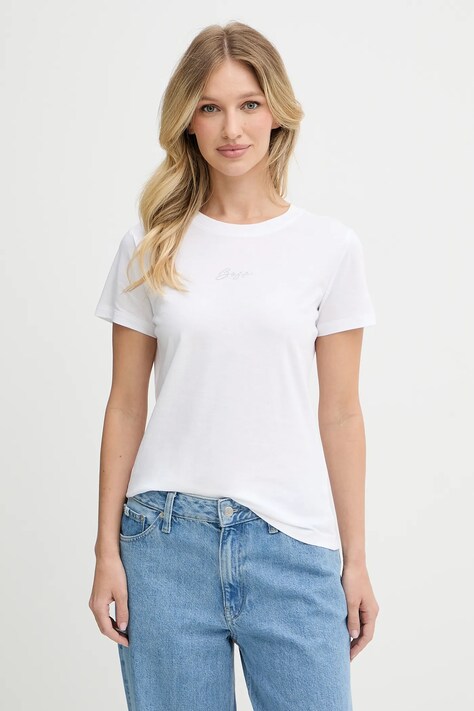 BOSS Orange tricou din bumbac culoarea alb, 50545288