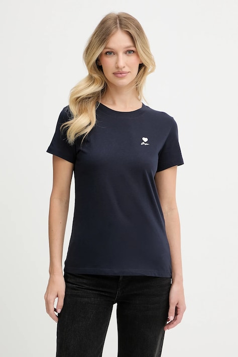 BOSS Orange t-shirt bawełniany damski kolor granatowy 50545288