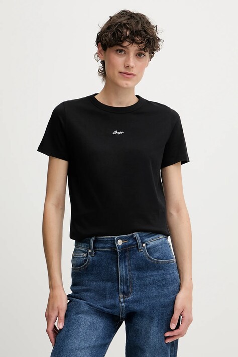 BOSS Orange tricou din bumbac culoarea negru, 50547547