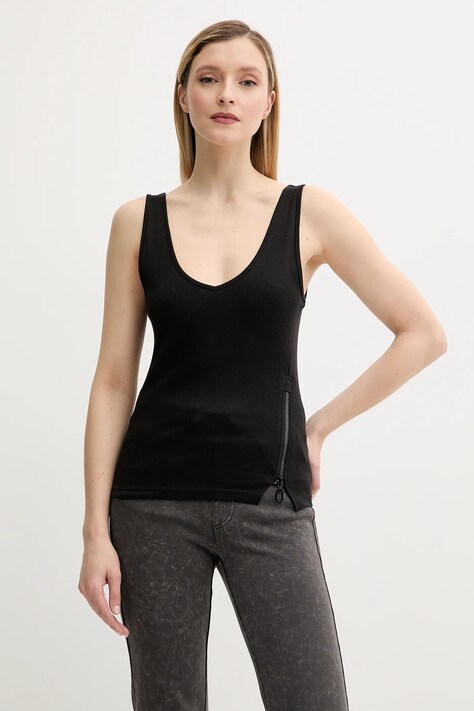 G-Star top din bumbac culoarea negru, D26226-D275