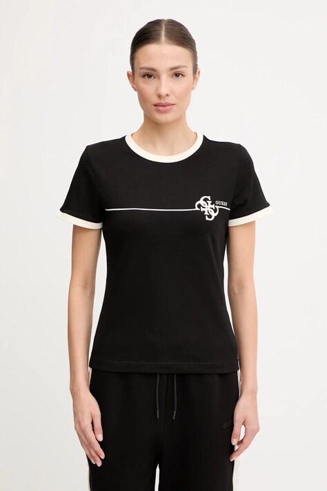 Guess tricou CARMEN culoarea negru, V5YI01 J1314