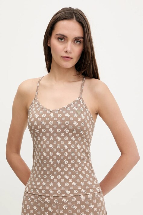 Top Guess PEONY béžová barva, V5YP11 MC03W