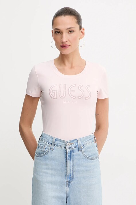 Guess tricou culoarea roz, W5YI05 J1314