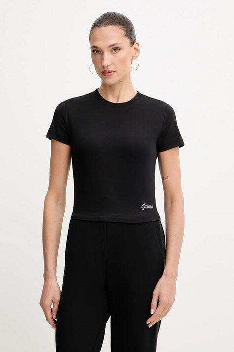 Guess tricou culoarea negru, W5YI06 KCYV2