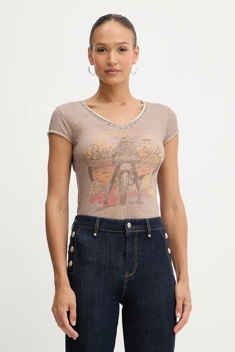 Футболка Guess колір бежевий W5YI47 KBYH0