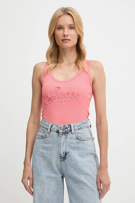 Top Guess RAISSA χρώμα: πορτοκαλί, W5YP00 KCXJ2