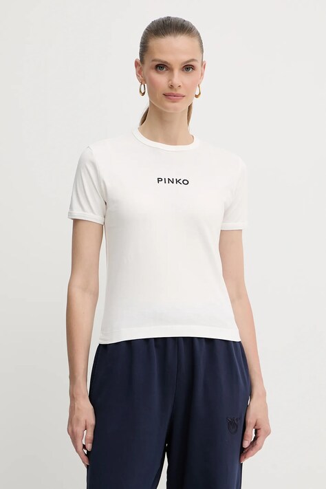 Βαμβακερό μπλουζάκι Pinko χρώμα: άσπρο, 105728 A2US