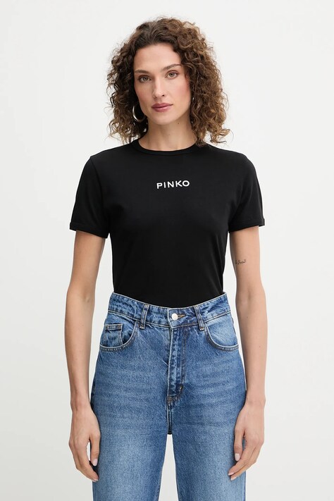 Pinko pamut póló fekete, 105728 A2US