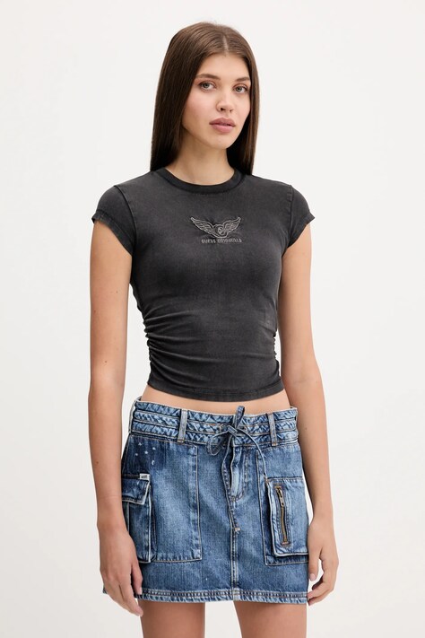 Guess Originals t-shirt VINTAGE damski kolor czarny W5YI43 J1314
