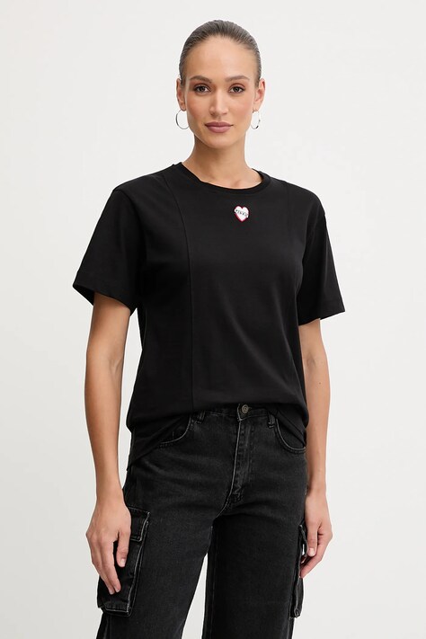 Хлопковая футболка Pinko цвет чёрный 105665 A2IB