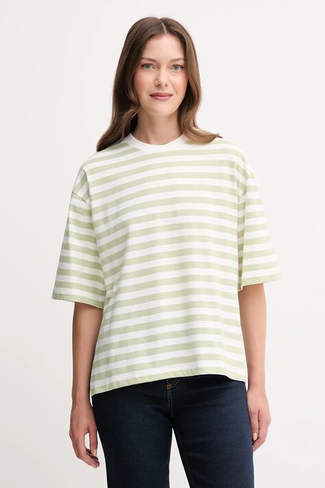 Βαμβακερό μπλουζάκι United Colors of Benetton χρώμα: πράσινο, 34N1D10AO