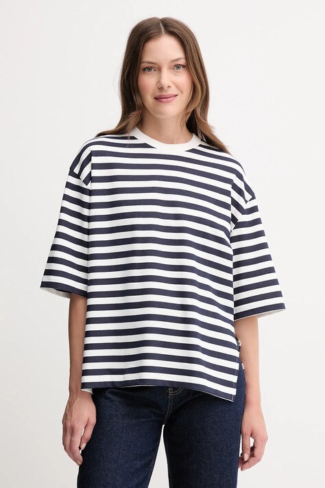 United Colors of Benetton t-shirt in cotone donna colore blu navy 34N1D10AO