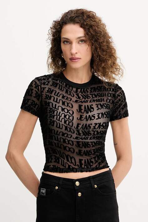 Versace Jeans Couture t-shirt damski kolor czarny 79HAH602 JS490