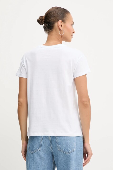 Armani Exchange t-shirt bawełniany damski kolor biały XW001361 AF10356