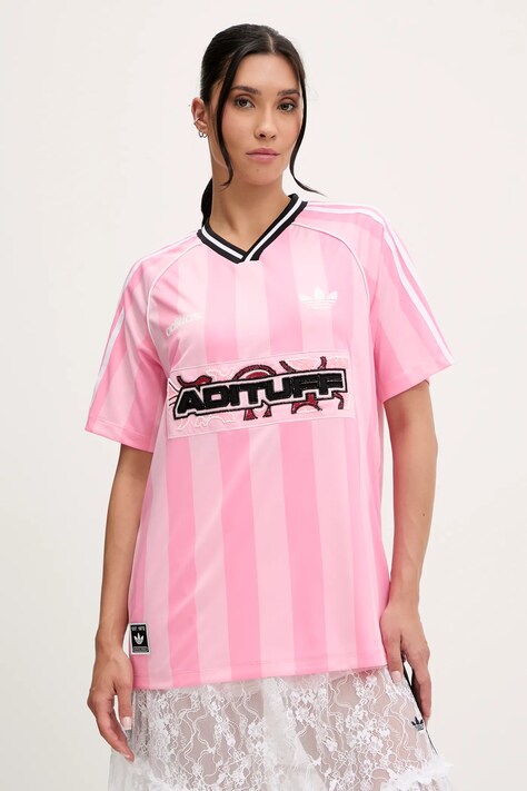 Μπλουζάκι adidas Originals Jersey χρώμα: ροζ, KD2272