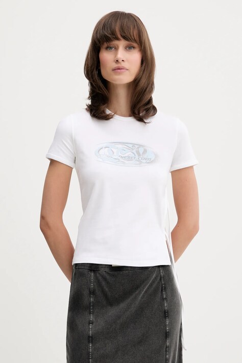 Diesel t-shirt T-LAYA damski kolor beżowy A19368.0HQAH