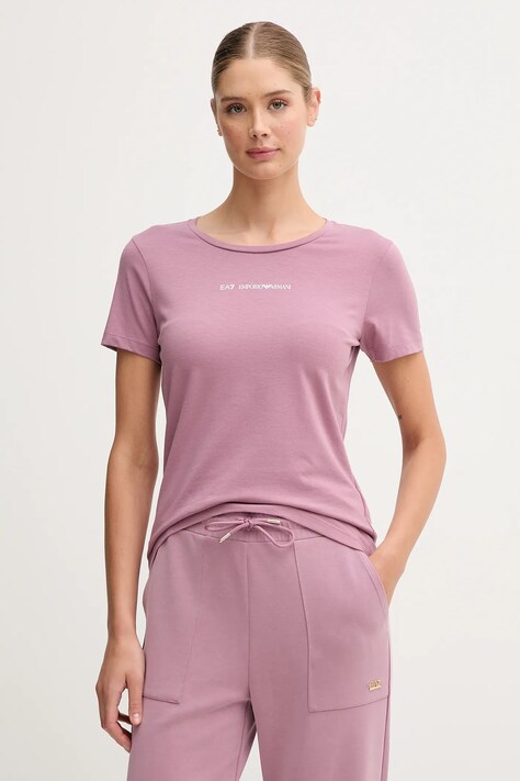 EA7 Emporio Armani t-shirt damski kolor różowy AF12115.7W000798