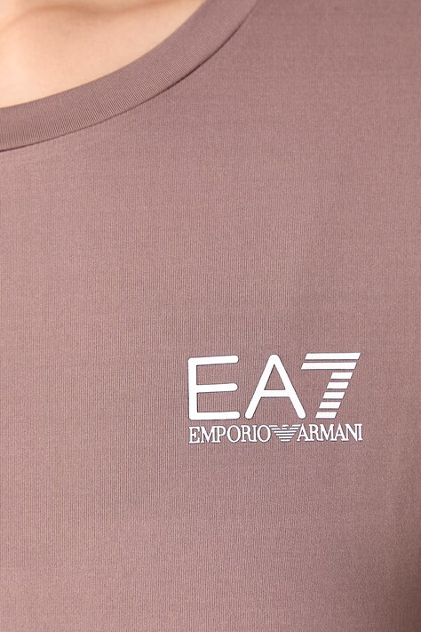EA7 Emporio Armani T-shirt treningowy damski brązowy AF18476.7W000795