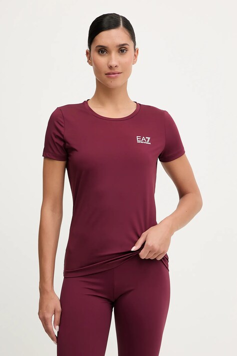 EA7 Emporio Armani tricou culoarea bordo, AF18476.7W000795