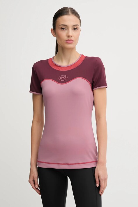 EA7 Emporio Armani t-shirt treningowy kolor różowy AF19155.7W000557