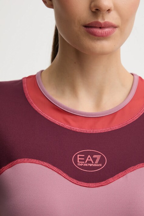 Тренувальна футболка EA7 Emporio Armani — AW25-TSD0DN, рожевий — фото 5