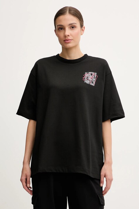 EA7 Emporio Armani t-shirt bawełniany damski kolor czarny AF12957.7W000726