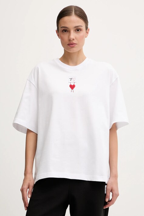 EA7 Emporio Armani t-shirt bawełniany damski kolor biały AF12957.7X000036