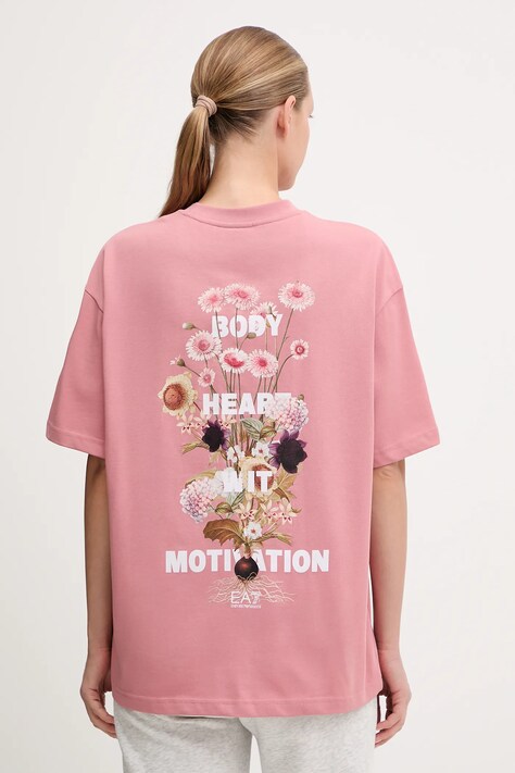 EA7 Emporio Armani t-shirt in cotone donna colore rosa AF16720.7X000141
