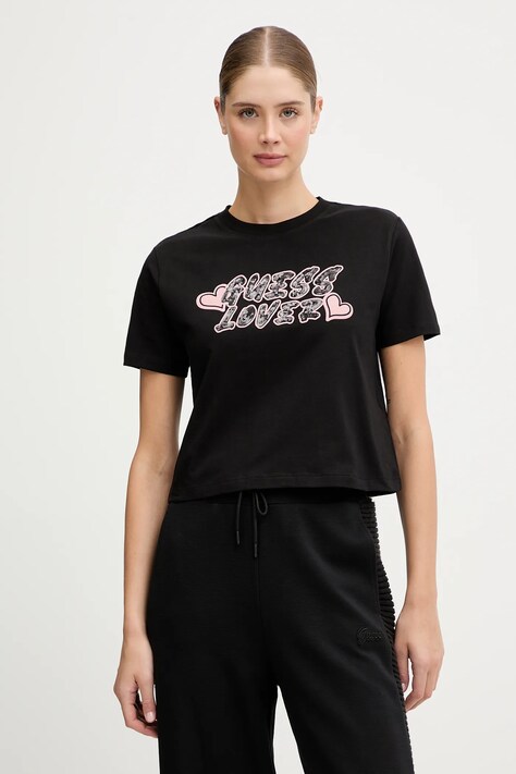 Guess t-shirt FOSCA damski kolor czarny V5BI06 J1314